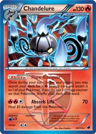 Chandelure (16/116) (Theme Deck Exclusive) [Black & White: Plasma Freeze]-1