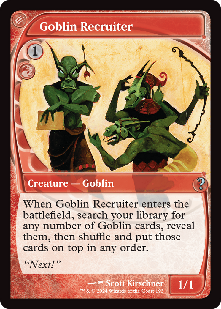 Goblin Recruiter (Future Sight) [Mystery Booster 2]-1