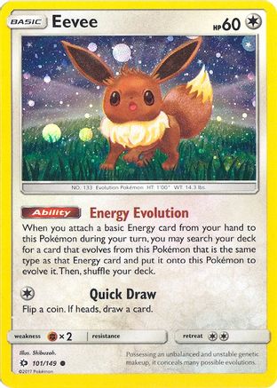 Eevee (101/149) (Cosmos Holo) [Sun & Moon: Base Set]-1