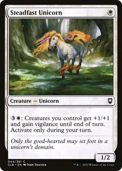 Steadfast Unicorn [Commander Legends: Battle for Baldur's Gate]-1