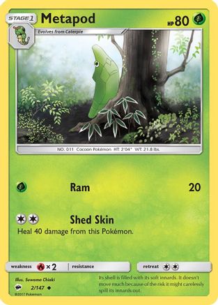 Metapod (2/147) [Sun & Moon: Burning Shadows]-1