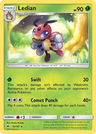 Ledian (10/147) [Sun & Moon: Burning Shadows]-1
