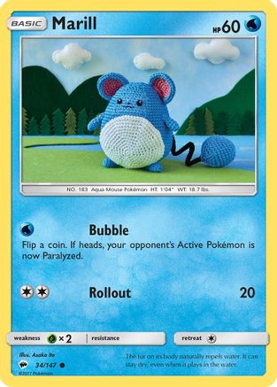 Marill (34/147) [Sun & Moon: Burning Shadows]-1