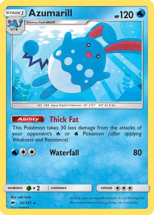 Azumarill (35/147) [Sun & Moon: Burning Shadows]-1