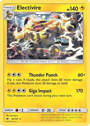 Electivire (43/147) [Sun & Moon: Burning Shadows]-1