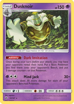Dusknoir (53/147) [Sun & Moon: Burning Shadows]-1