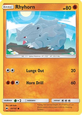 Rhyhorn (65/147) [Sun & Moon: Burning Shadows]-1