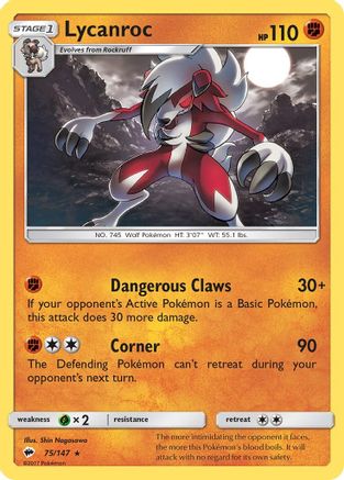 Lycanroc (75/147) [Sun & Moon: Burning Shadows]-1