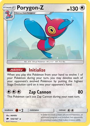 Porygon-Z (105/147) [Sun & Moon: Burning Shadows]-1