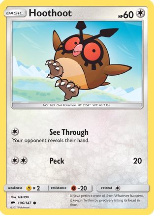 Hoothoot (106/147) [Sun & Moon: Burning Shadows]-1