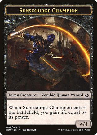 Sunscourge Champion // Zombie Double-Sided Token (HOU-9 // 20) - Hour of Devastation