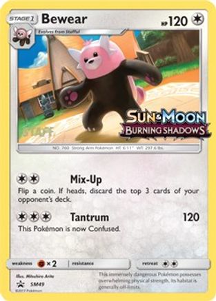 Bewear (SM49) (Staff Prerelease Promo) [Sun & Moon: Black Star Promos]-1