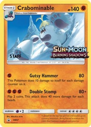 Crabominable (SM47) (Staff Prerelease Promo) [Sun & Moon: Black Star Promos]-1