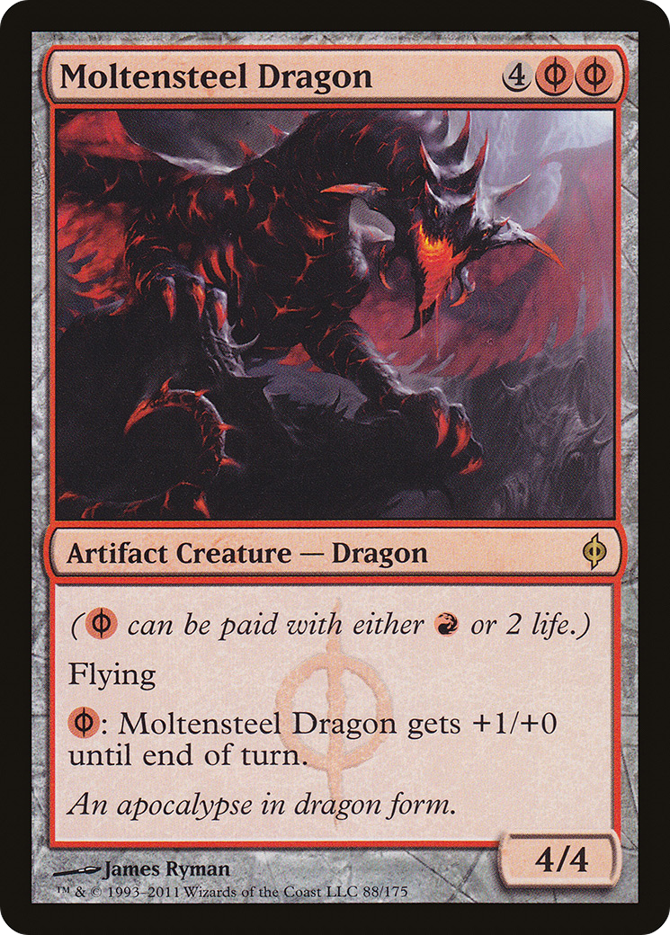Moltensteel Dragon [New Phyrexia]-1