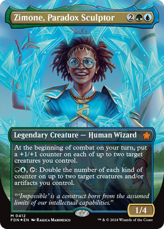 Zimone, Paradox Sculptor (Borderless) (Mana Foil) [Foundations]-1