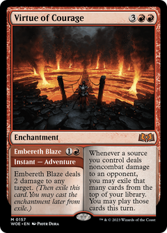 Virtue of Courage // Embereth Blaze [Wilds of Eldraine]-1