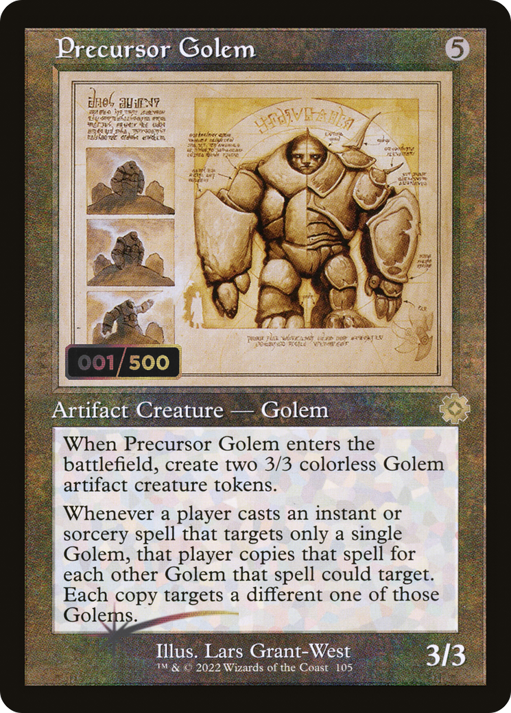Precursor Golem (Retro Schematic) (Serialized) [The Brothers' War Retro Artifacts]-1