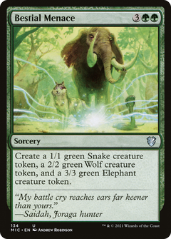 Bestial Menace [Innistrad: Midnight Hunt Commander]-1
