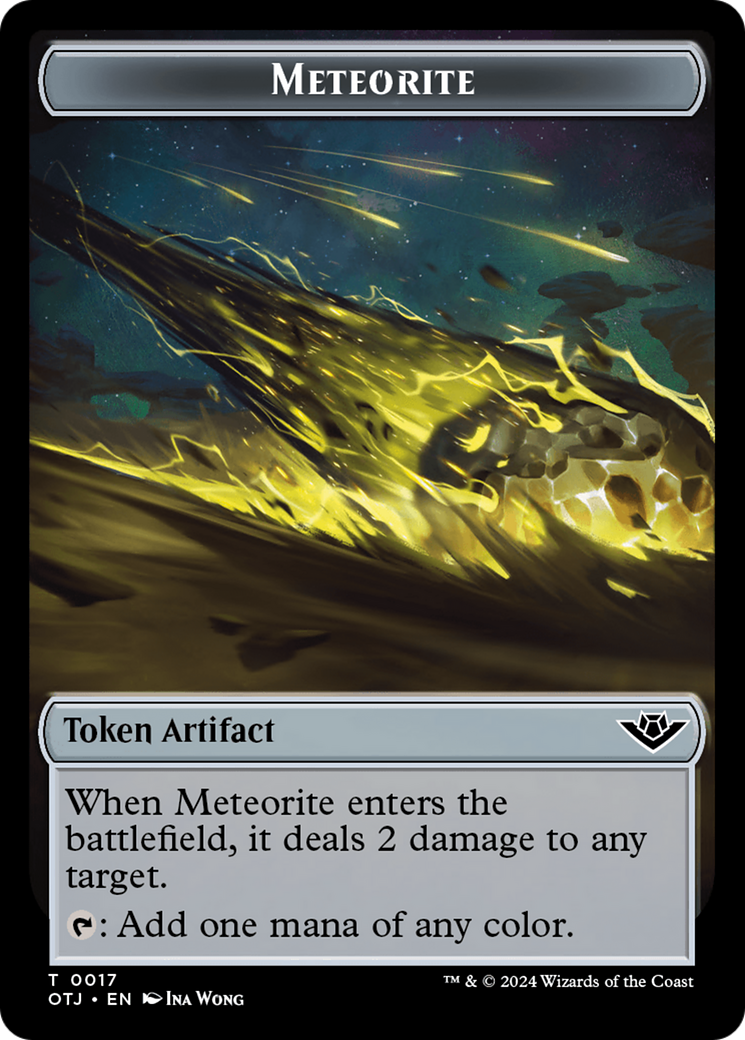 Meteorite // Plot Double-Sided Token [Outlaws of Thunder Junction Tokens]-1