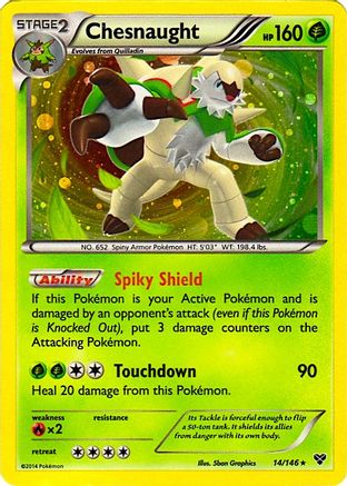 Chesnaught (14/146) (Cosmos Holo) (Blister Exclusive) [XY: Base Set]-1