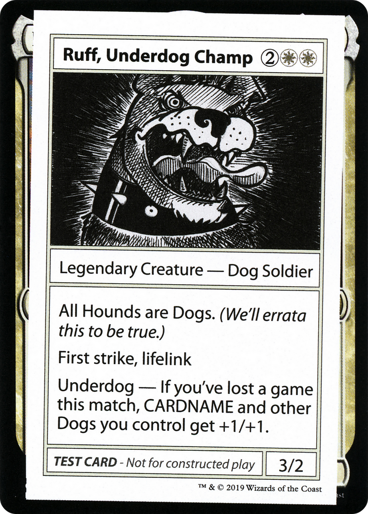 Ruff, Underdog Champ (2021 Edition) [Mystery Booster Playtest Cards]-1
