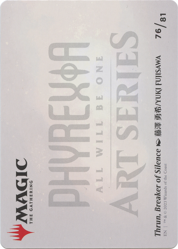 Thrun, Breaker of Silence // Thrun, Breaker of Silence (AONE-076) - Phyrexia: All Will Be One Art Series (Borderless) Foil-2