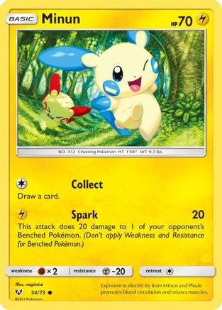 Minun (34/73) [Sun & Moon: Shining Legends]-1