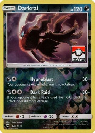 Darkrai (87/147) (League Promo) [Sun & Moon: Burning Shadows]-1
