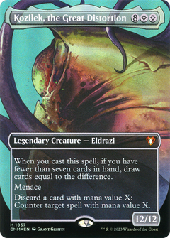 Kozilek, the Great Distortion (Borderless Textured Foil Frame Break) [Commander Masters]-1