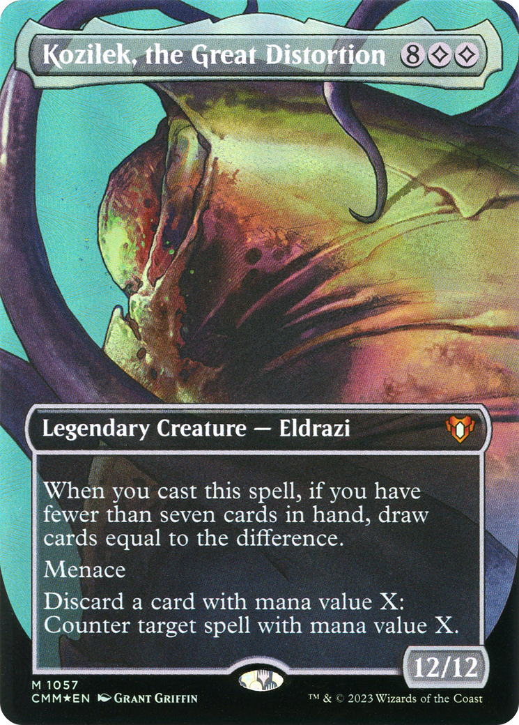 Kozilek, the Great Distortion (Borderless Textured Foil Frame Break) [Commander Masters]-1
