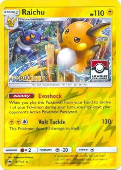 Raichu (41/147) (League Promo 1st Place) [Sun & Moon: Burning Shadows]-1