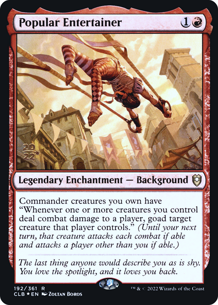 Popular Entertainer [Commander Legends: Battle for Baldur's Gate Prerelease Promos]-1