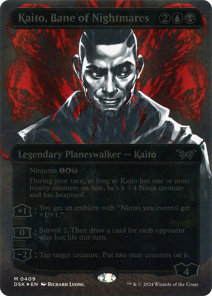 Kaito, Bane of Nightmares (Showcase) (Textured) [Duskmourn: House of Horror]-1