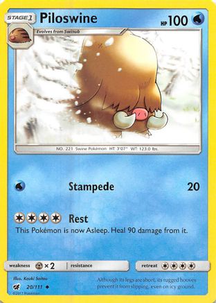 Piloswine (20/111) [Sun & Moon: Crimson Invasion]-1