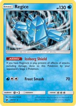 Regice (28/111) [Sun & Moon: Crimson Invasion]-1