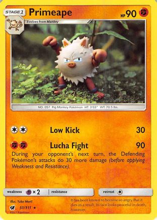 Primeape (51/111) [Sun & Moon: Crimson Invasion]-1