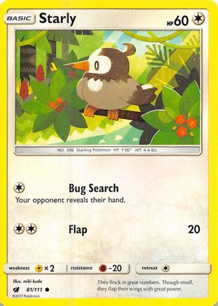 Starly (81/111) [Sun & Moon: Crimson Invasion]-1