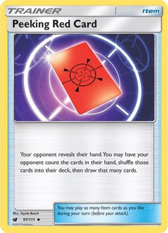Peeking Red Card (97/111) [Sun & Moon: Crimson Invasion]-1