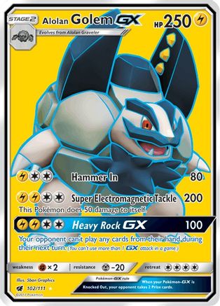 Alolan Golem GX (102/111) [Sun & Moon: Crimson Invasion]-1