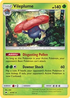 Vileplume (6/147) (Prerelease Kit Exclusive) (Theme Deck Exclusive) [Sun & Moon: Burning Shadows]-1