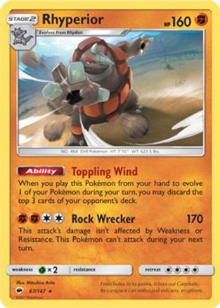 Rhyperior (67/147) (Theme Deck Exclusive) [Sun & Moon: Burning Shadows]-1