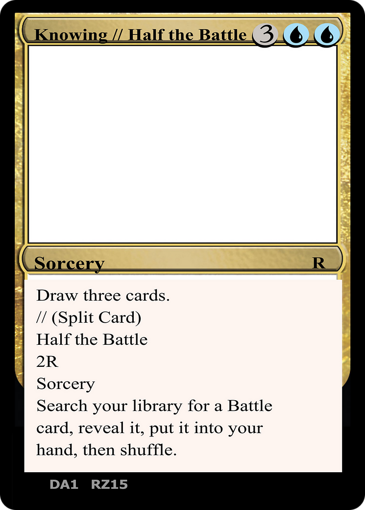 Knowing // Half the Battle (UNK-RZ15) - Unknown Event-1