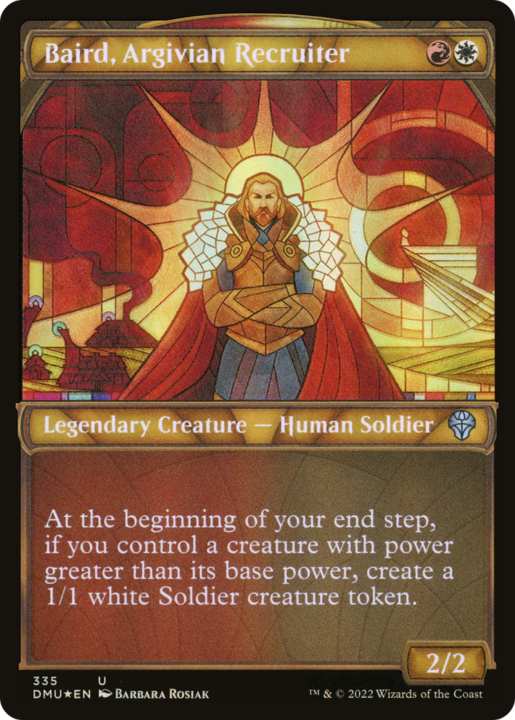 Baird, Argivian Recruiter (Showcase Textured) [Dominaria United]-1