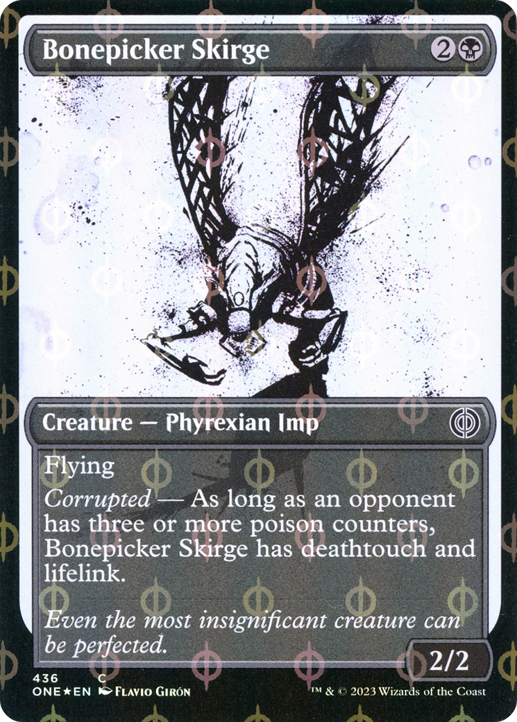 Bonepicker Skirge (Showcase Ichor Step-and-Compleat Foil) [Phyrexia: All Will Be One]-1
