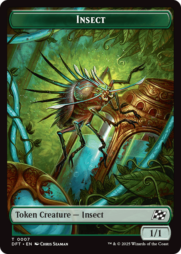 Insect // Elephant Double-Sided Token [Aetherdrift Tokens]-1