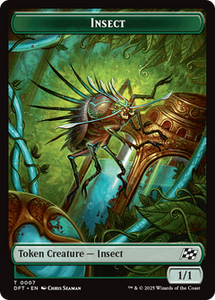 Insect // Elephant Double-Sided Token [Aetherdrift Tokens]-1