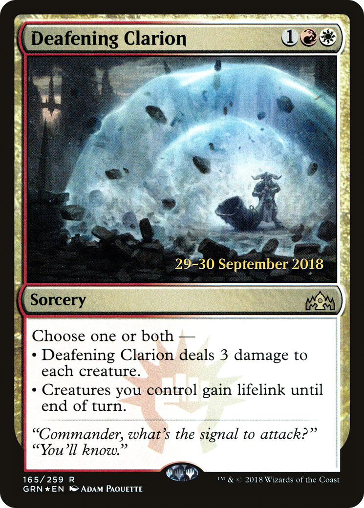 Deafening Clarion [Guilds of Ravnica Prerelease Promos]-1