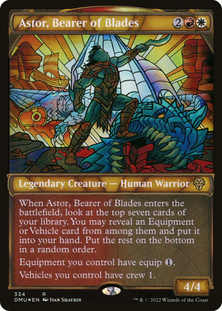 Astor, Bearer of Blades (Showcase Textured) [Dominaria United]-1