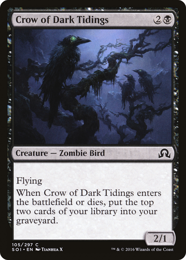 Crow of Dark Tidings [Shadows over Innistrad]-1