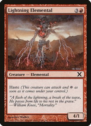 Lightning Elemental (10E-217) - 10th Edition Foil-1
